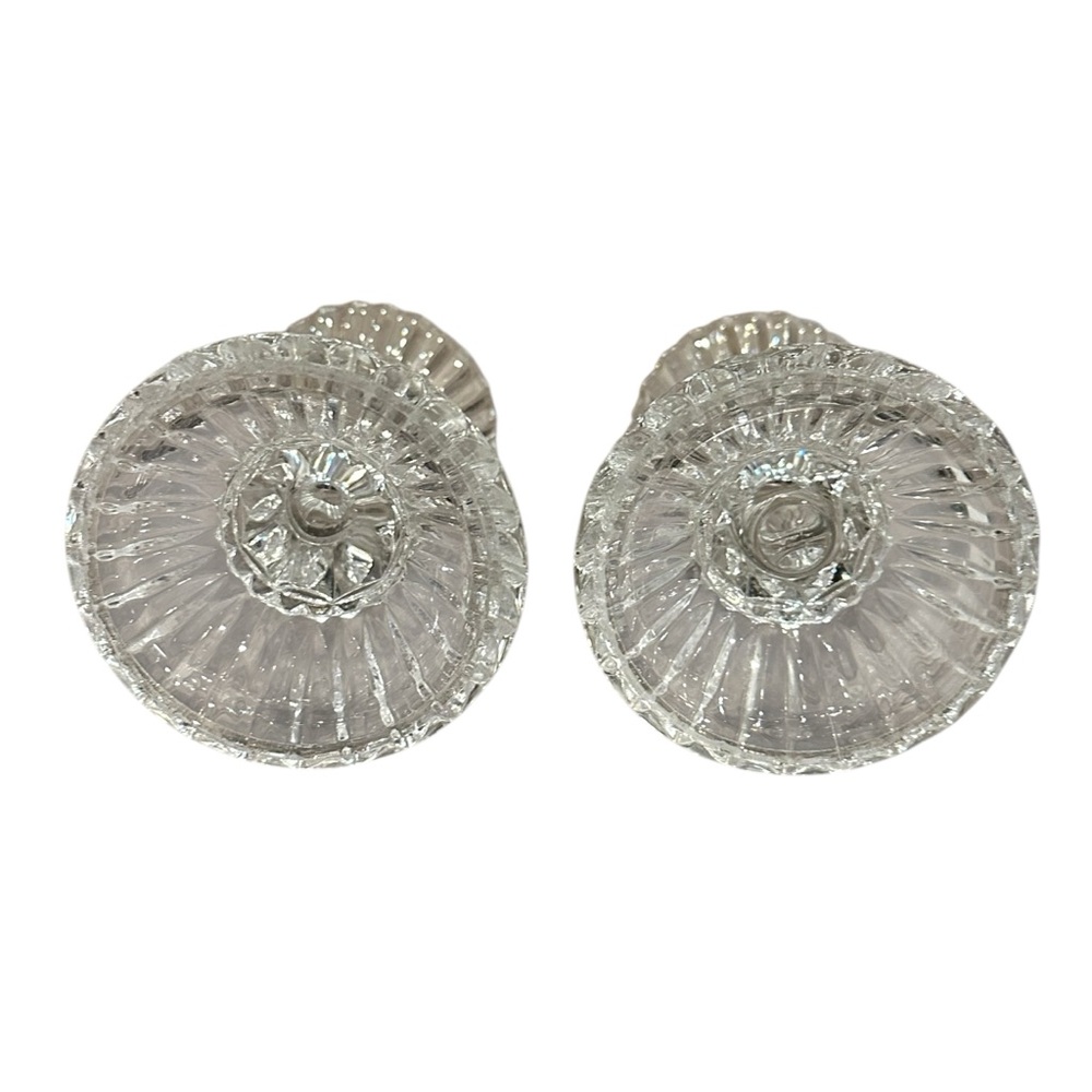 Set of 2 DePlomb 24% Lead Crystal Candle Holders - Picture 6 of 11